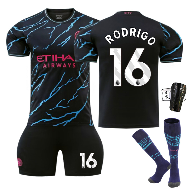 Picture of 23-24 Manchester City II away football uniform suit No. 9 Harland 17 de brauney 10 Rushford 47 Forden