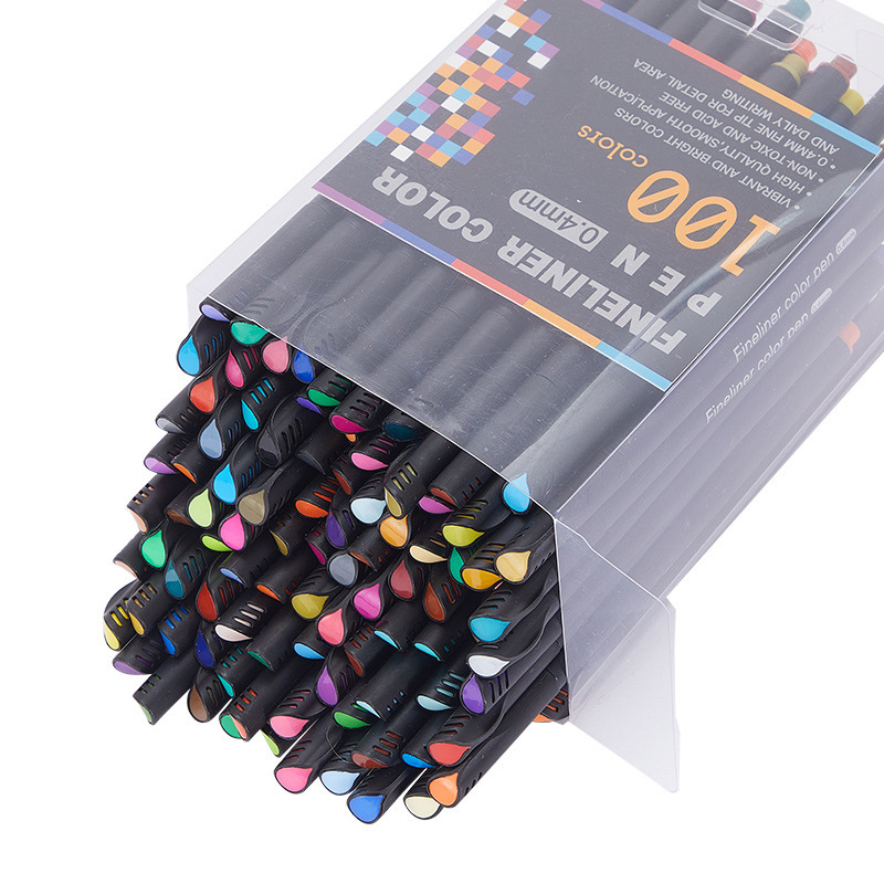 Cross-border explosions color Water-Based Syringe Pen 12 color 48 color 60 color 100 color stroke line drawing watercolor pen