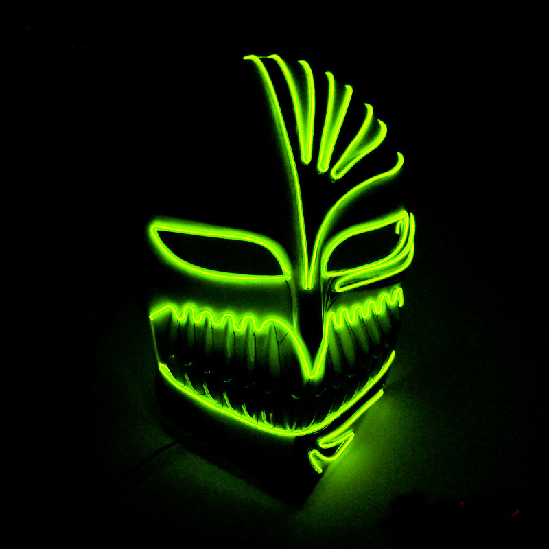 Picture of Halloween Masquerade Luminous Mask Bar Party Death Cold Light Mask El Cold Light Luminous Mask