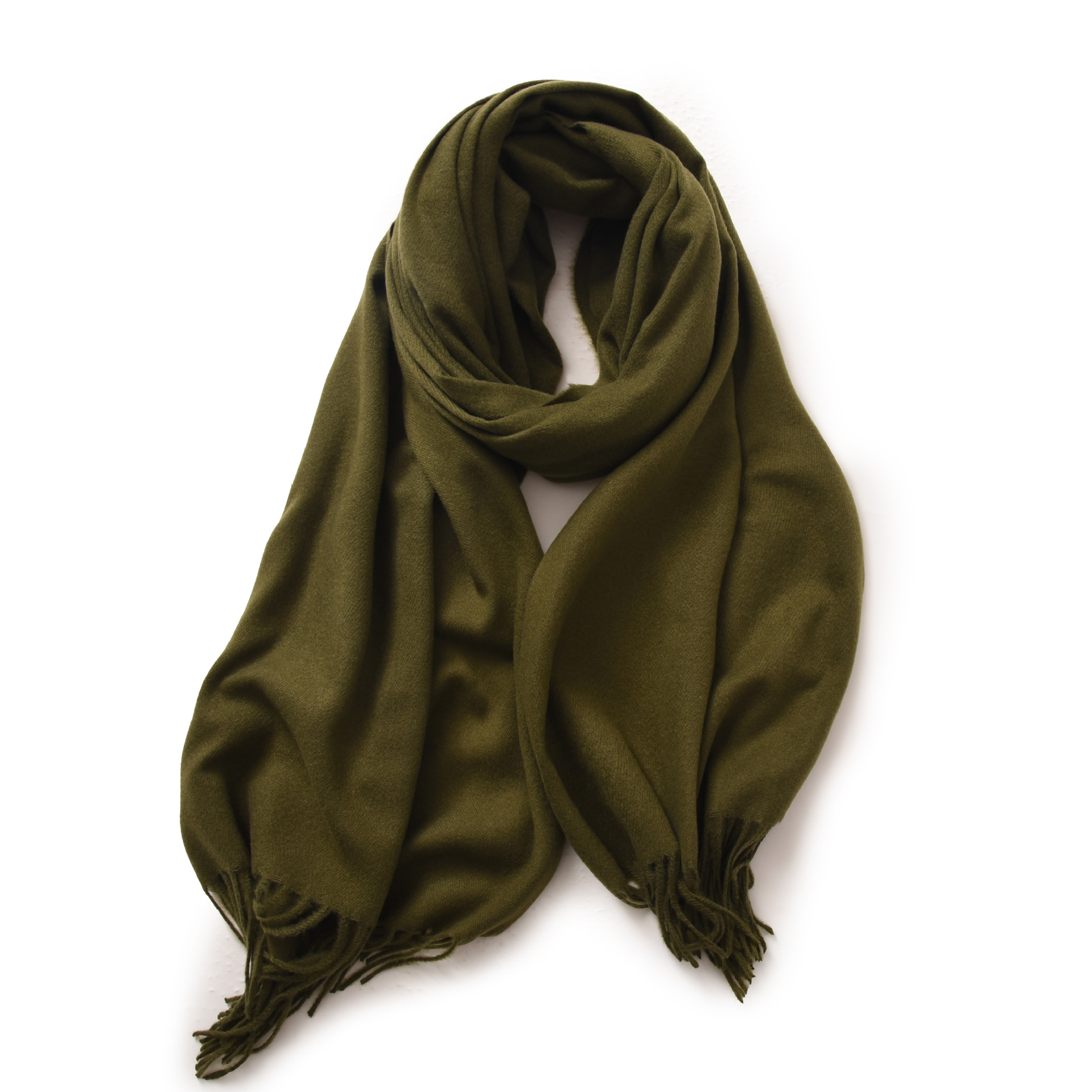 Picture of 2025 Red Scarf Women's Winter Cashmere Solid Color Scarf Shawl High-grade Warm Korean Style Tassel Scarf Men's All-match Scarf