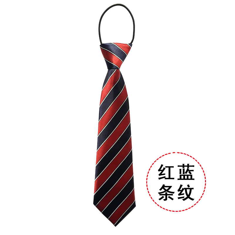 Picture of Children's tie boys Korean baby primary school students solid color striped plaid elastic pullover performance accessories wholesale
