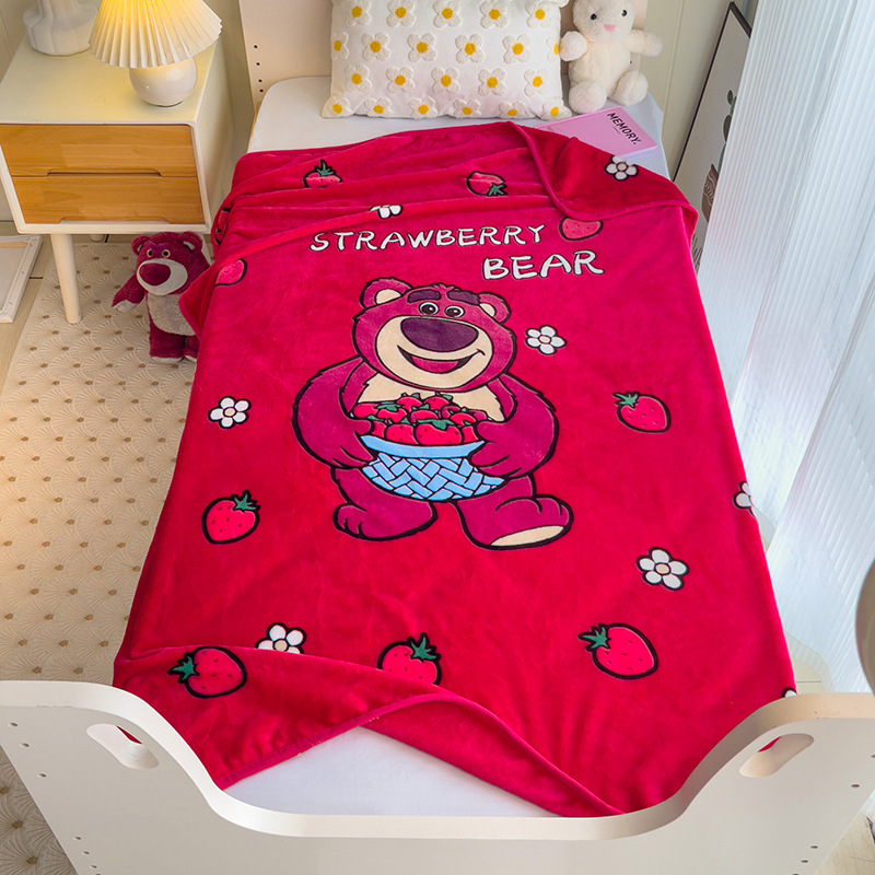 Picture of Children's Blanket Kindergarten Spring and Autumn Baby Coral Fleece Blanket Spring and Summer Single Layer Thin Blanket Office Nap