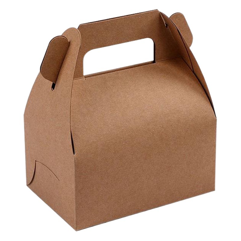 Small Baking Dessert Packaging Box Cookies Nougat Gift Box Kraft Paper Portable West Point Packaging Box