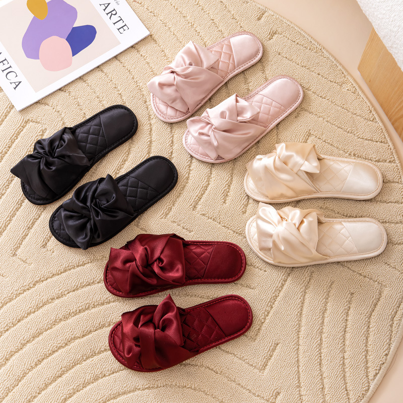 Summer wedding slippers Red couple's high-grade light luxury morning gown wedding festive wedding dowry wedding new