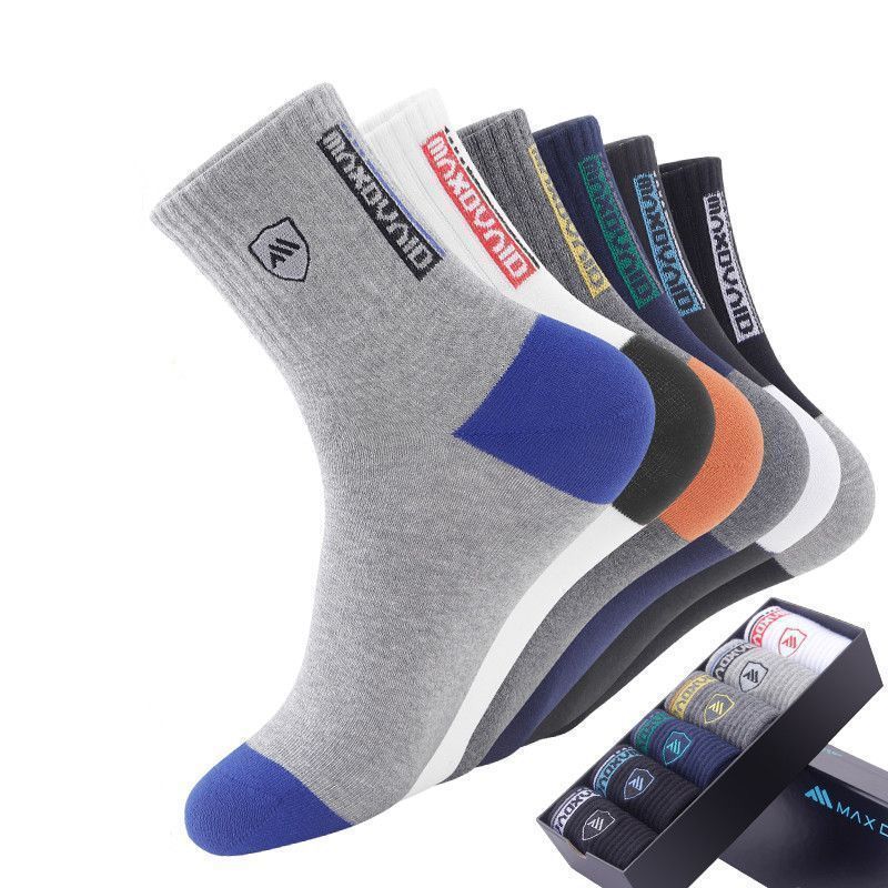 Picture of men's socks sports deodorant socks wear-resistant sweat-absorbent men's trophy socks