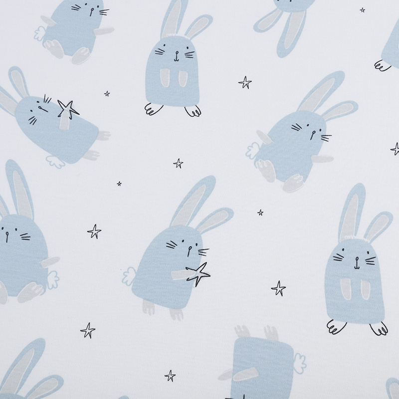 Picture of Baby Fabric 40S Cotton Printed Cotton Wool Knitted Double-sided Fabric Fabric Home Clothes Baby Clothes Fabric
