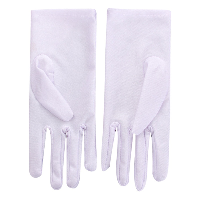Gloves Sunscreen Summer Men's and Women's High Elastic Thin Nylon White Etiquette Windproof Dance Security Jewelry Quick-drying Performance