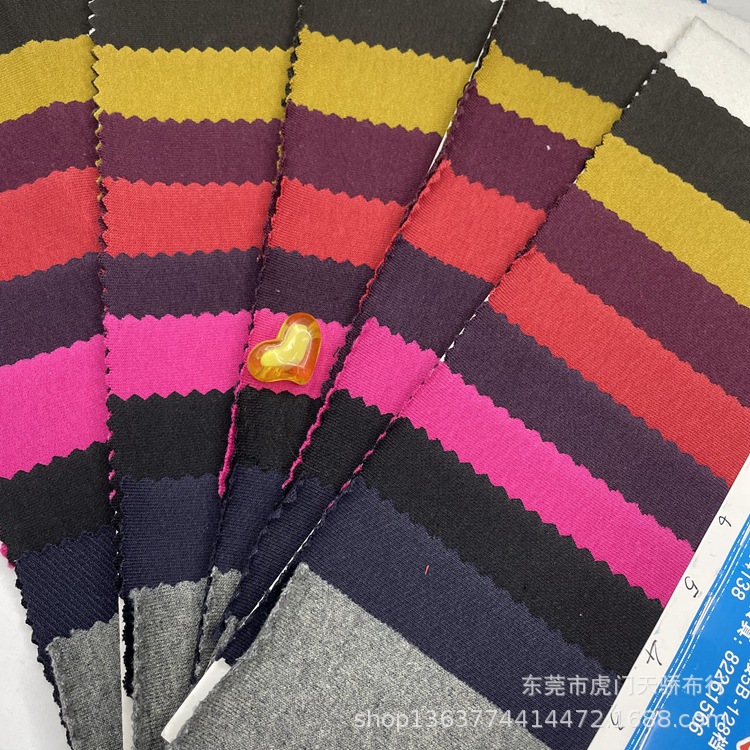 Spot supply knitted denim 350g cotton knitted denim casual clothing shoes and hats toy bags fabric
