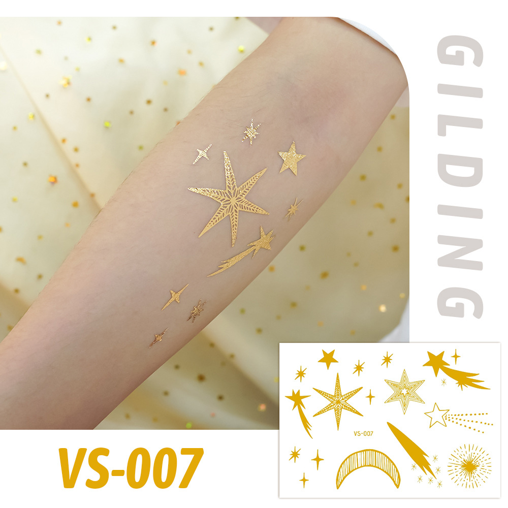 Picture of New European and American Hot Gold and Silver Tattoo Stickers Popular Freckles Face Stickers Party Party Tattoo Stickers Internet Red Face Stickers
