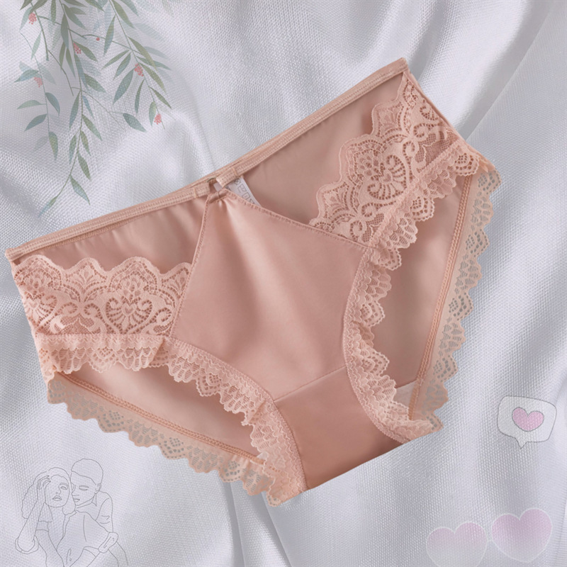 Lace Pure Desire Comfortable Sexy Hollow Ladies Underwear Breathable No Mark No Trace Low Waist Briefs Source Factory