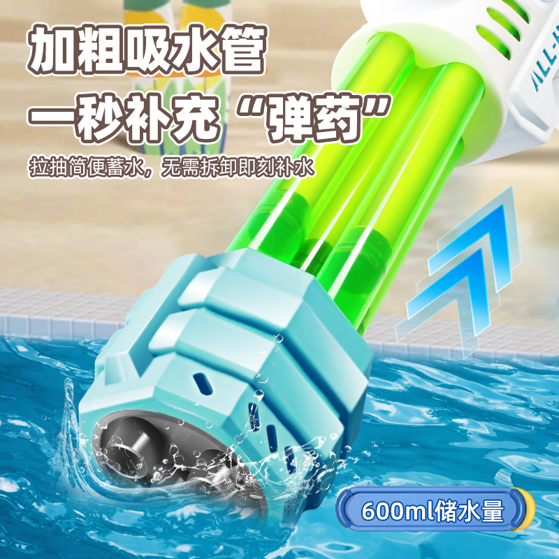 Picture of Gatling Water Gun Children's Toy Large Pull-out Ziyi Spray Water Fight Artifact Beach Drifting Boys and Girls