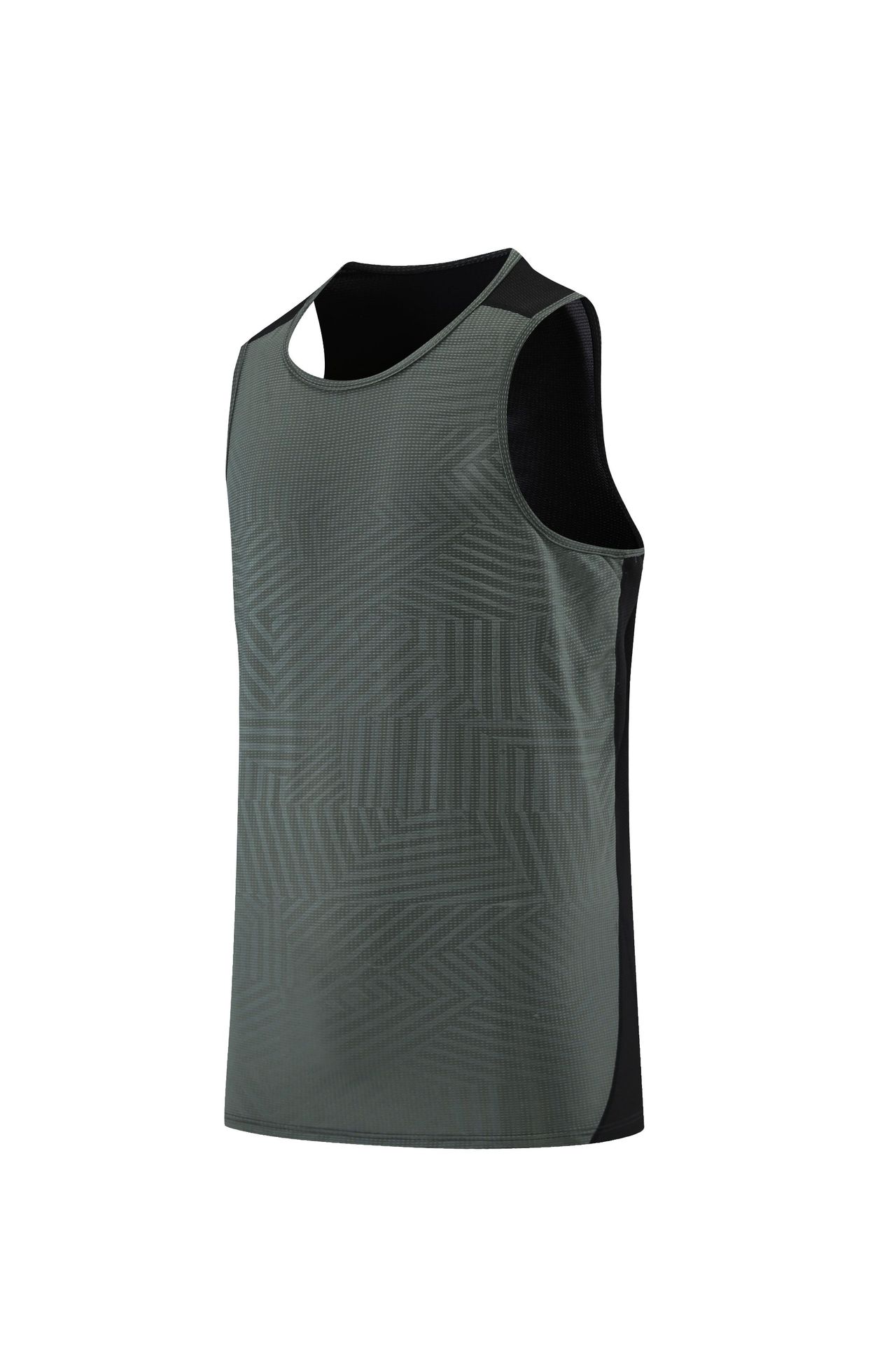 Picture of Sports Vest Men's Fitness Quick-Drying Sleeveless Color-Blocked Vest Outdoor Basketball Training Hurdle Running Sports Vest