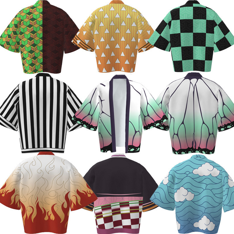 Ghost Extinction Blade Animation Peripheral Feather Woven Kimono Coat Kitchen Tanzhi Lang Suit Bathrobe Secondary Cloak Pajamas