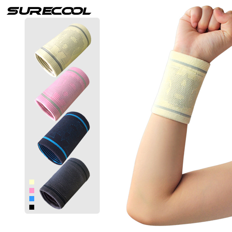 Sports wristband women's fitness knitted breathable wrist sleeve men's scar basketball table tennis badminton wrist protector