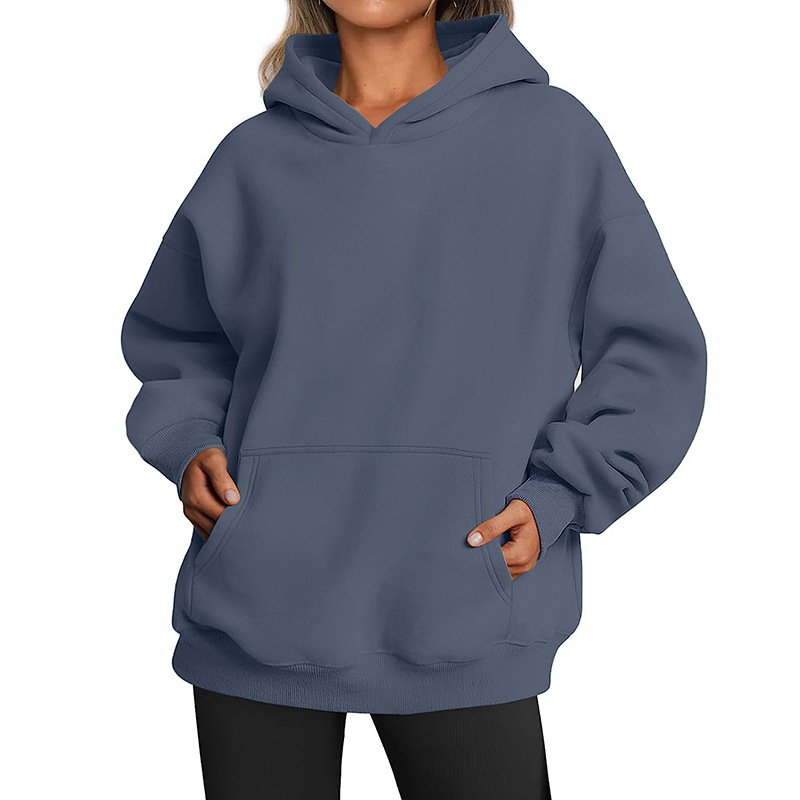 Picture of Amazon Europe and the United States cross-border foreign trade independent station 2023 new women's spring and autumn hooded sweater casual pocket jacket
