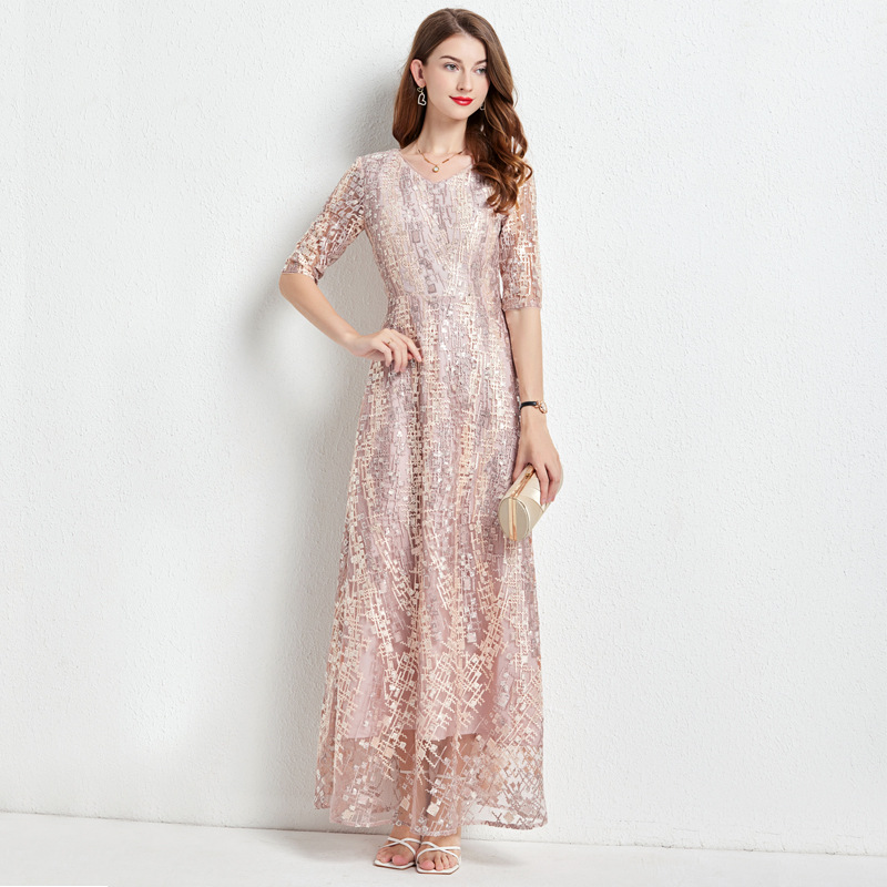 Picture of Prospective Mother-in-law Wedding Mother's Dress Evening Dress Micro Chubby Large Size Brand Large Style Wedding Banquet Young Age Dress