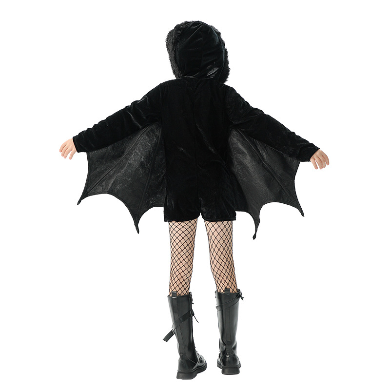 Picture of 2025 Halloween Children's Costume Bat Demon Carnival Children's Clothing Girls Performance Costume Animal Party Play