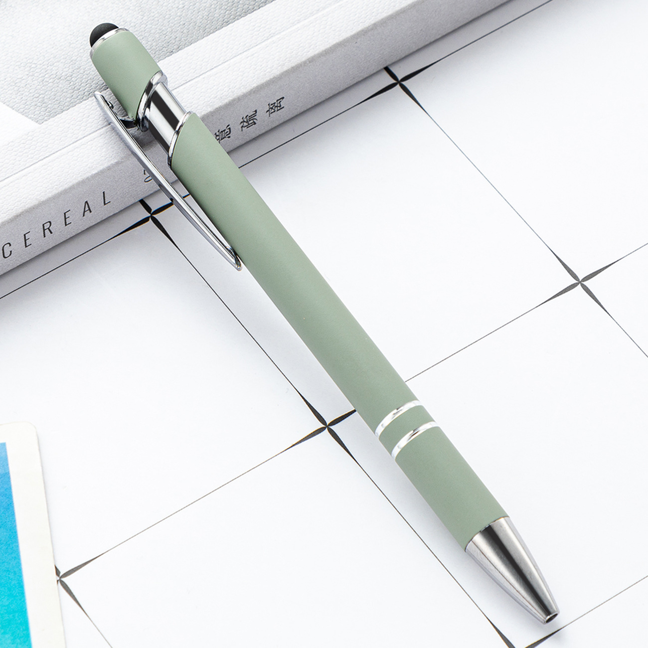 Picture of Spot wholesale touch screen capacitance Pen Press Metal Ballpoint Pen advertising pen printing logo creative beauty pen manufacturers