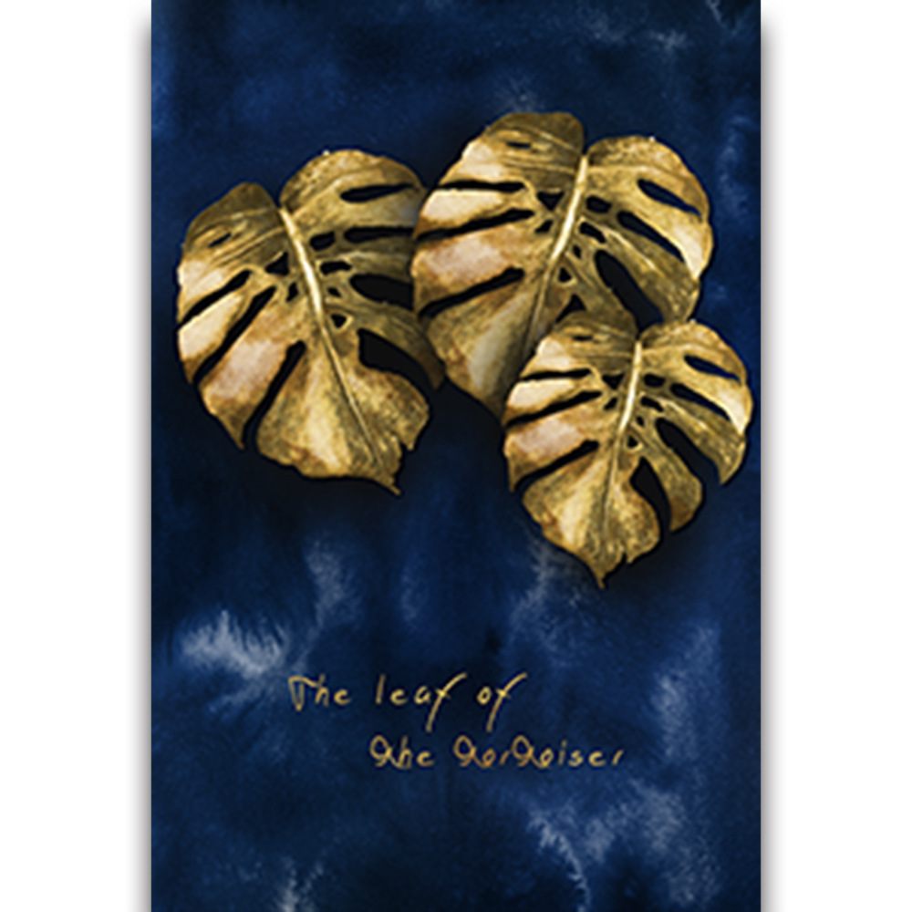 Picture of Source Factory Black Gold Leaves Living Room Hanging Painting Nordic Landscape Canvas Core Wholesale Abstract Restaurant Decorative Painting