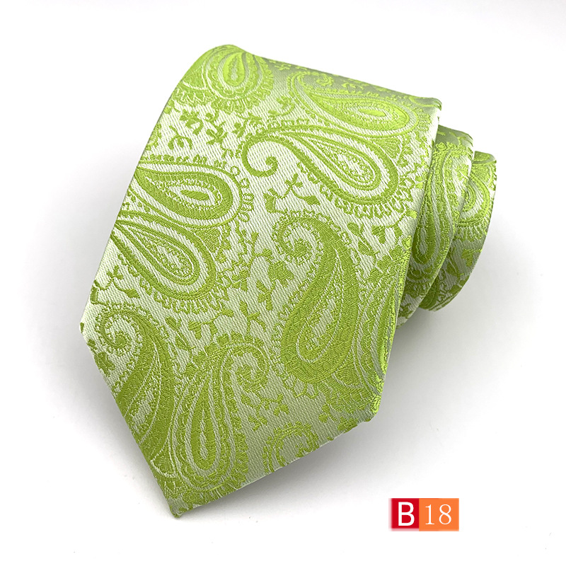 Picture of Tie Men's Polyester Jacquard Fabric Tie Cashew Flower Paisley 18 Color Men's Tie Factory Wholesale