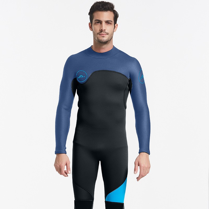 Picture of Shark Bart One-Piece Wetsuit 3mm Wet Suit Warm and Cold-Proof Snorkeling Suit Winter Swimsuit Wetsuit Men's Surfing Suit