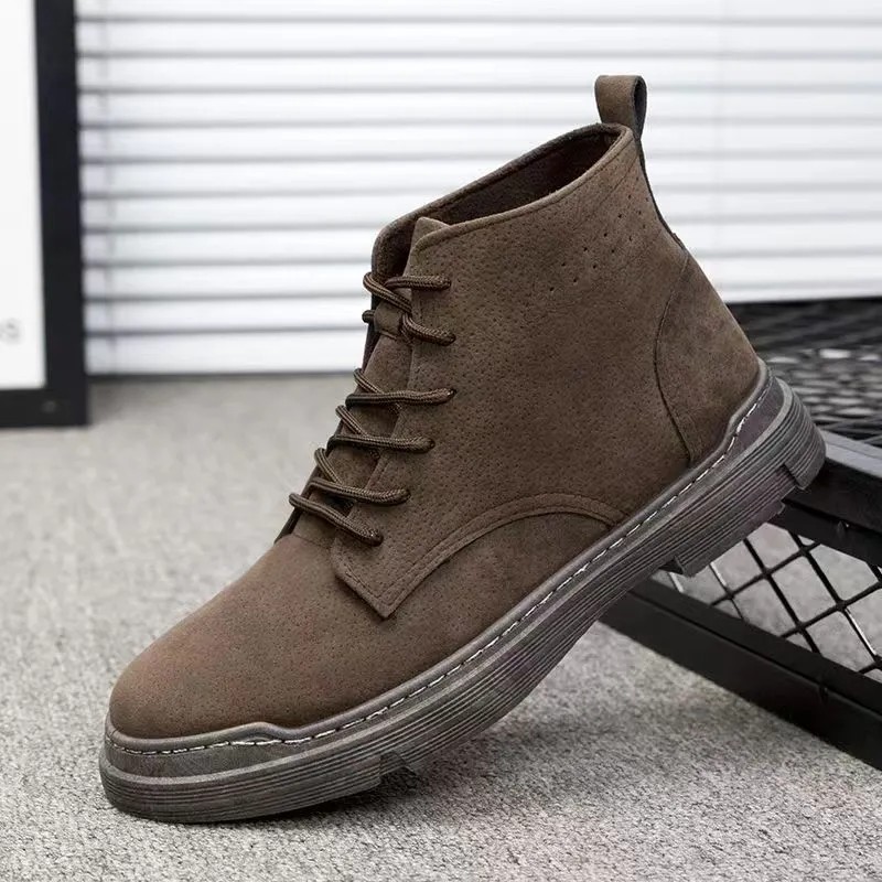 Martin boots men's autumn and winter new casual high-top cargo shoes trendy versatile board shoes British fashion Martin boots trendy shoes
