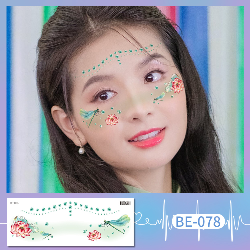 Picture of Ricklon New Cute Sweetheart Girl Makeup Tattoo Face Sticker Christmas Photo Lasting Strawberry Blush Sticker
