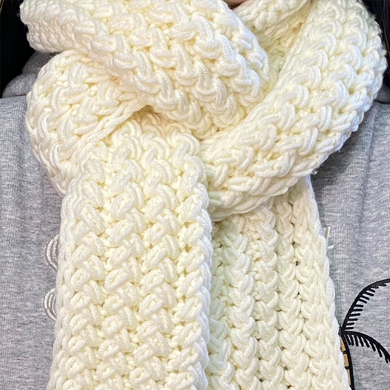 Picture of 8 strands of lover cotton wool red scarf handmade DIY wool strawberry bubble weaving material wrap neck special thread