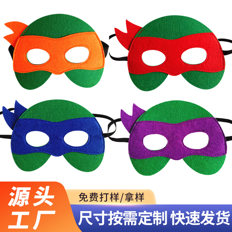 Creative Felt Mask Children Cartoon Anime Teenage Mask Ninja Turtles Masquerade Performance Mask Blindfold Wholesale