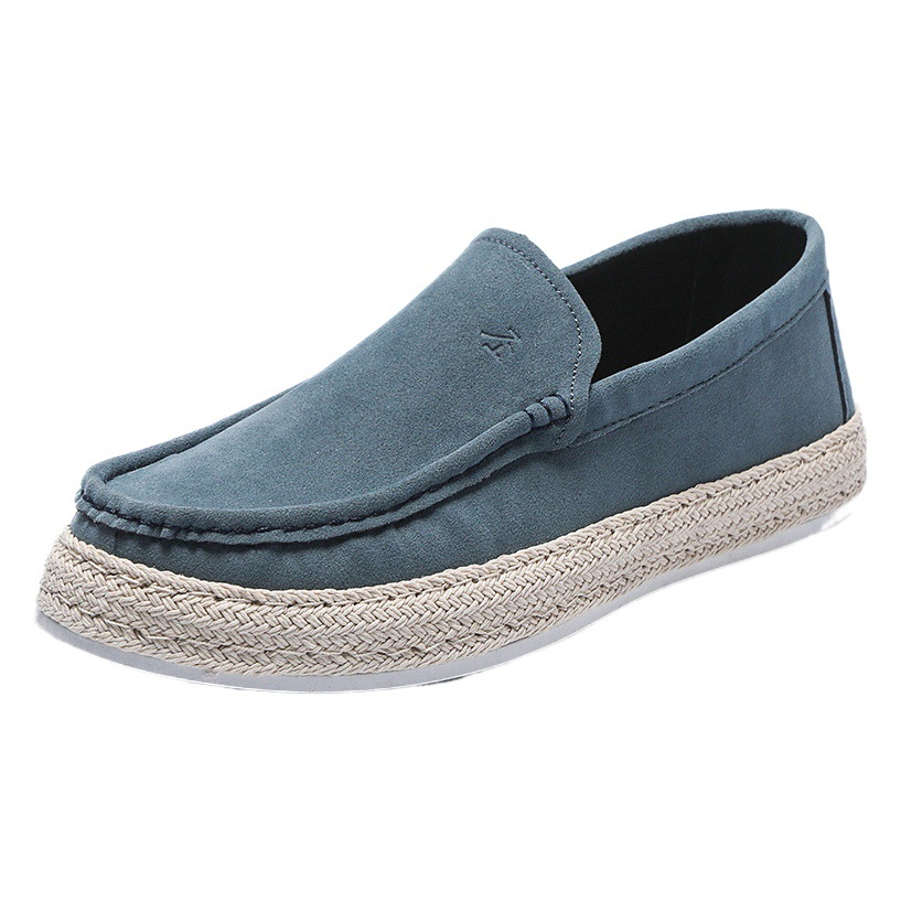 Men's Shoes Spring and Summer Men's Casual Single-layer Shoes Canvas Shoes Men's Lazy Slip-on Pure Handmade Old Beijing Cloth Shoes with Soft Sole