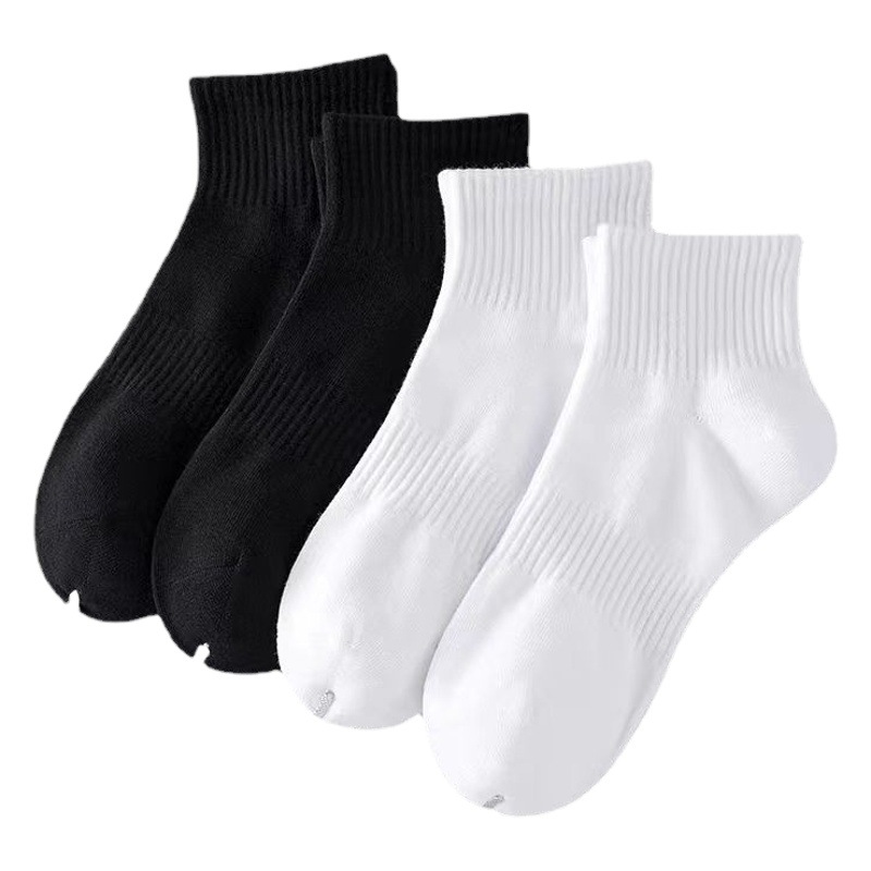 Socks Men's Short Socks Ins Trendy Spring & Fall Mid-Calf Socks Summer Thin White Sports Socks Japanese Style Black All-Season Socks