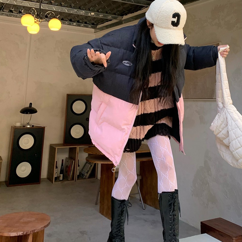 Picture of Pink Striped Loose Lazy Hole First Love Sweater Women's Autumn and Winter Sweater Design Sense