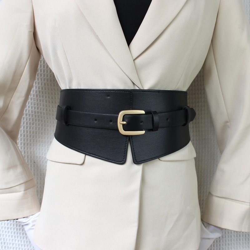 Korean-style Waist Seal Women's Wide Belt All-match Suit Skirt Decorative Coat Coat High-end Sense Belt Fashion Factory
