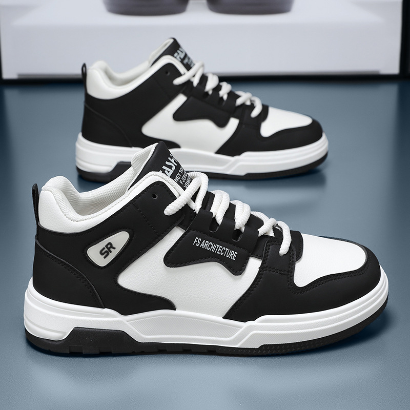 Autumn Men's Shoes 2024 New Breathable High-top Shoes Men's Trendy All-match Thick-soled sneaker Casual Board Shoes Trendy Shoes