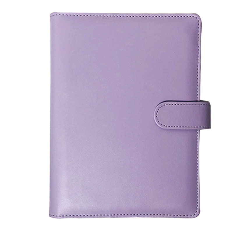 Picture of A5 Macaron Pure Color Loose-Leaf Book Pu Shell Conference Notepad Hand Ledger Notebook Stationery Simple Business Style