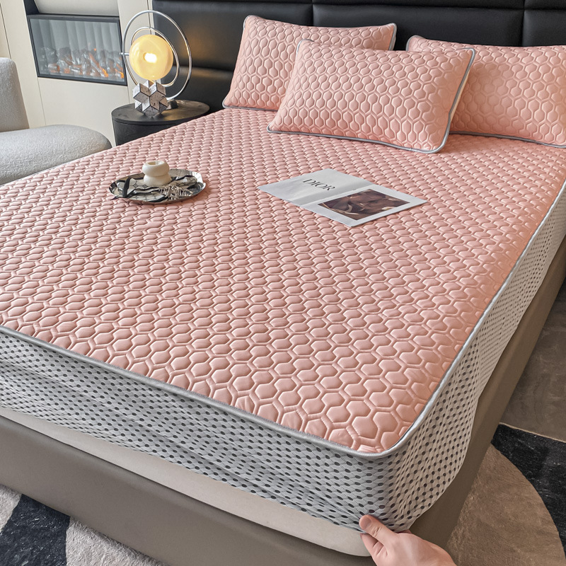 Picture of Class a Natural Latex Mat Set Air-Conditioned Mat Three-Piece Set Fitted Sheet Student Dormitory Summer Quilt Washable
