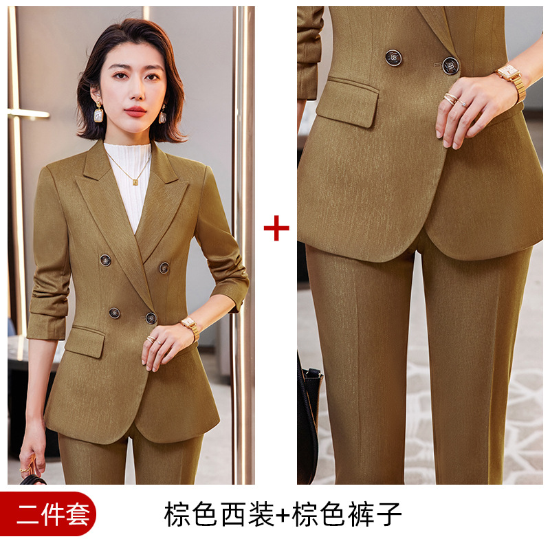 Picture of High-end professional suit suit female autumn and winter temperament goddess fan workplace interview formal wear Manager sales department work clothes