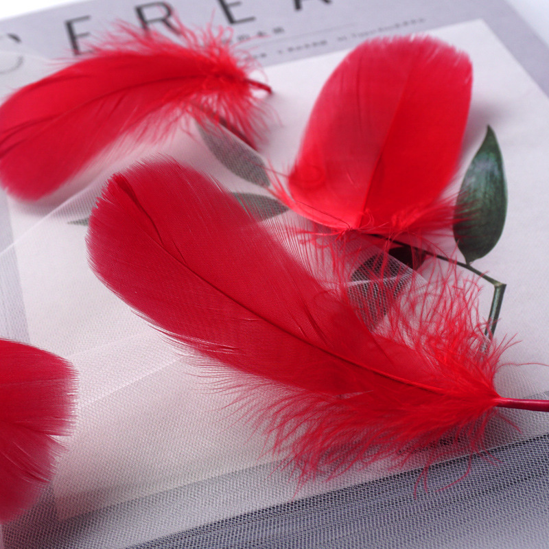 Picture of Macaron color feather decoration goose feather large and medium floating dream catcher gift box filled bouquet diy handmade material