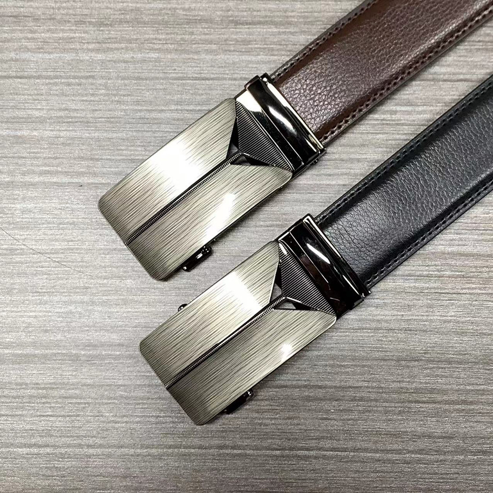 Belt Men's Genuine Leather Automatic Buckle Belt Men's High-end genuine goods Business Casual Cowhide Belt Men's 2024 New