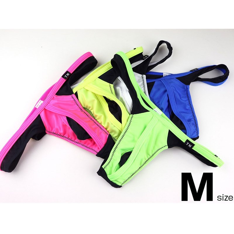 Picture of Low Waist Stitch Men's High Stretch Mesh Sexy Large Pocket Stitching Ice Silk Men's Single Thong T-Pants