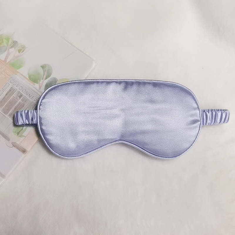 Picture of Imitation silk sleep goggles lunch break shading breathable elastic goggles printed logo double-sided silk goggles wholesale