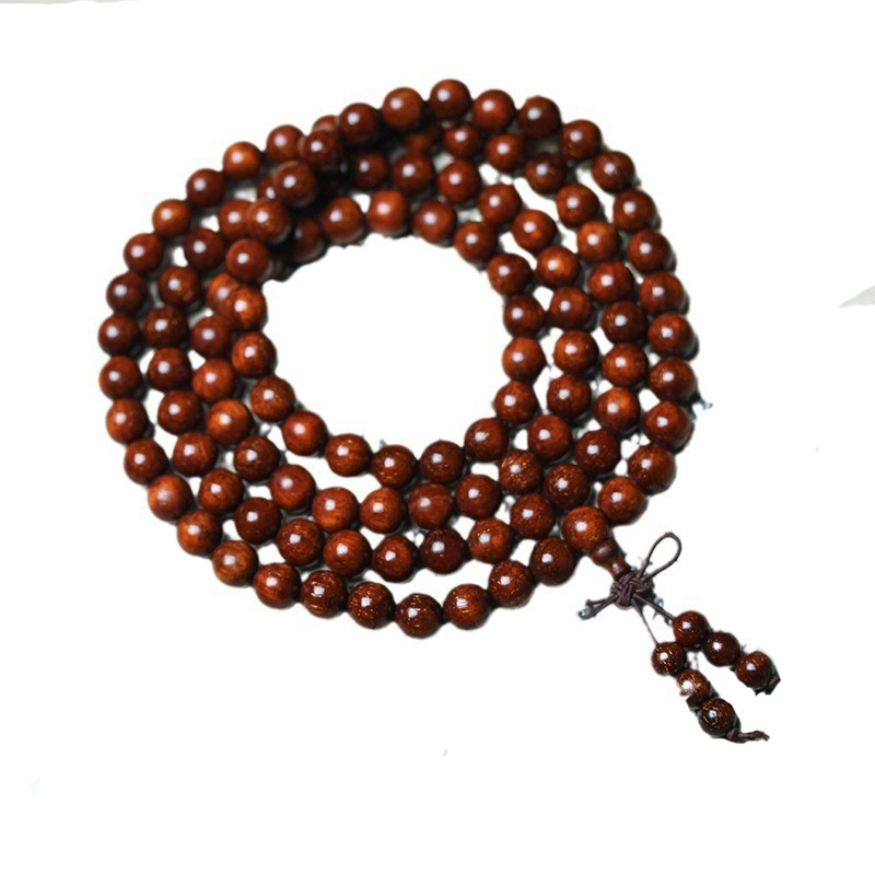 Picture of Natural Indonesia True Venus Leaflet Rosewood High Density Submerged Blood Sandalwood 108 Buddha Beads Plate Wen Play Men's and Women's Handstrings