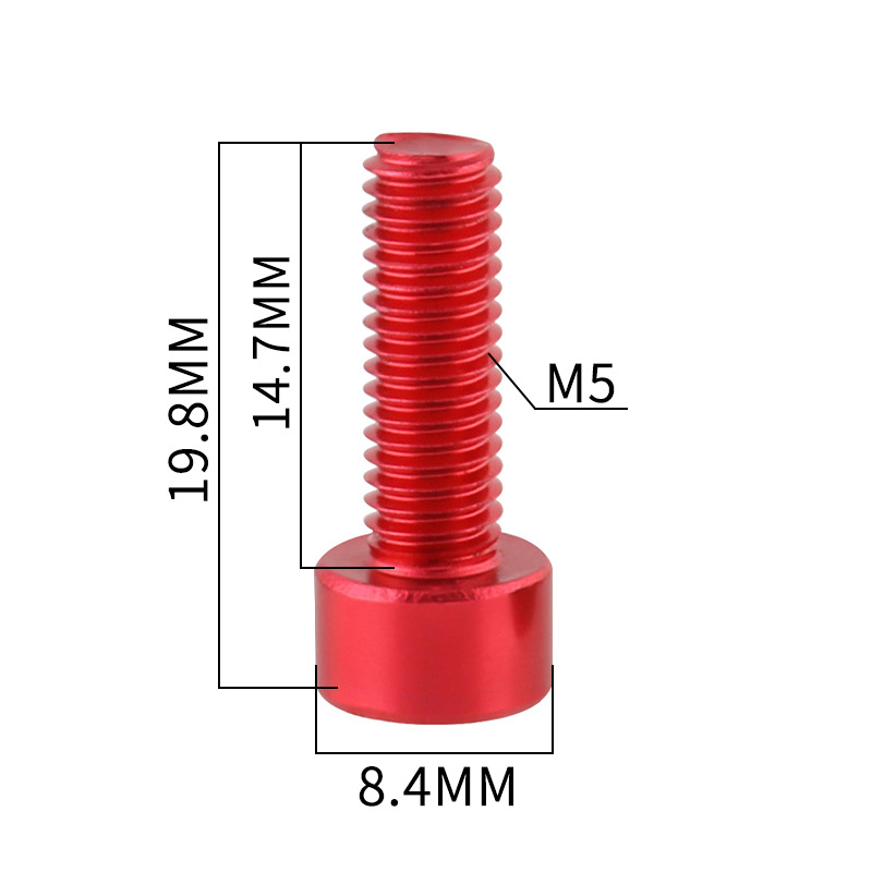 Picture of MUQZI bicycle water bottle holder screw mountain dead fly Road folding car water bottle M5 * 15MM aluminum alloy