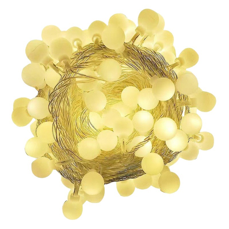 Solar string lights Christmas holiday outdoor camping tent canopy wedding decoration star lights round ball lights wholesale