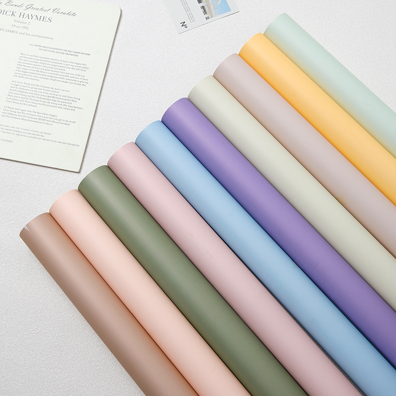 Suya morning fog paper matte film waterproof wrapping paper bouquet wrapping paper wholesale wrapping material Valentine's Day flower bag