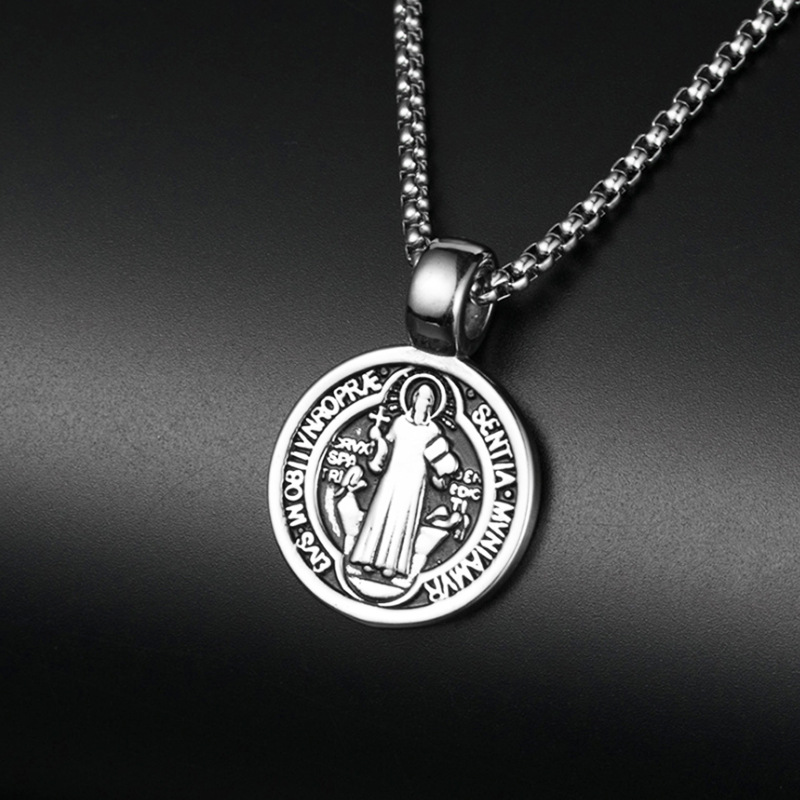 Picture of Foreign Trade Jewelry Stainless Steel Cross Religious Necklace Exwdriver Saint Brand Titanium Steel Pendant Pendant One Piece Generation
