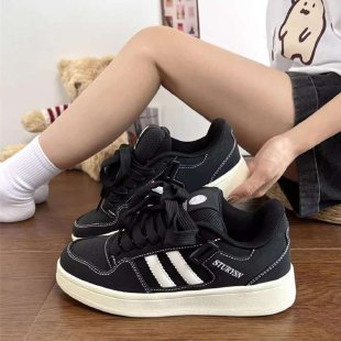 Men's Shoes Platform Couple's Bread Shoes Women's Ins Trendy All-match Sports Casual Sneakers 2025 Winter New White Shoes