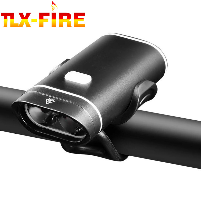 Mountain bike equipment supplies aluminum alloy USB charging strong light lighting T6 cycling light dual light bicycle light