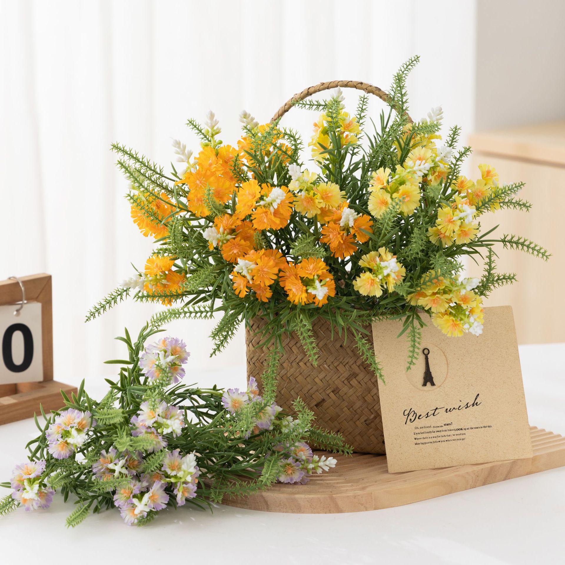 Picture of Baihuabang Simulation Plant Lavender Small Floral Water Grass Handmade Flower Foreign Trade Simulation Flower Ornaments Plastic Decorative Flower