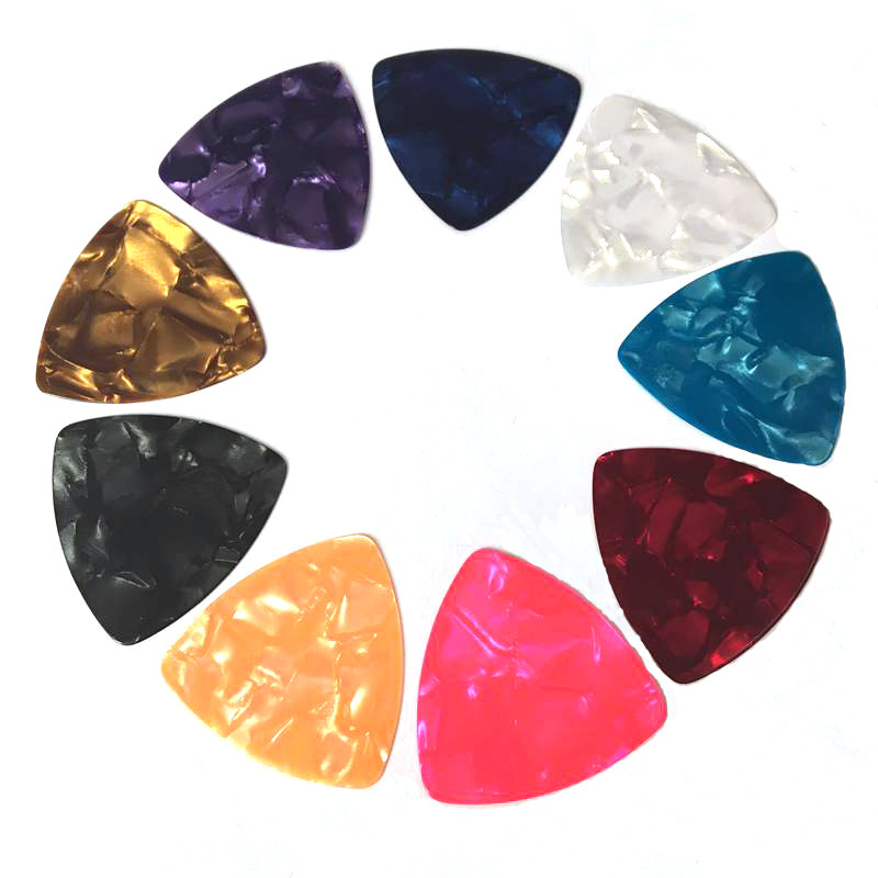 Picture of Guitar pick wooden guitar electric guitar ukulele pick Universal celluloid pick wear-resistant elastic-resistant thin